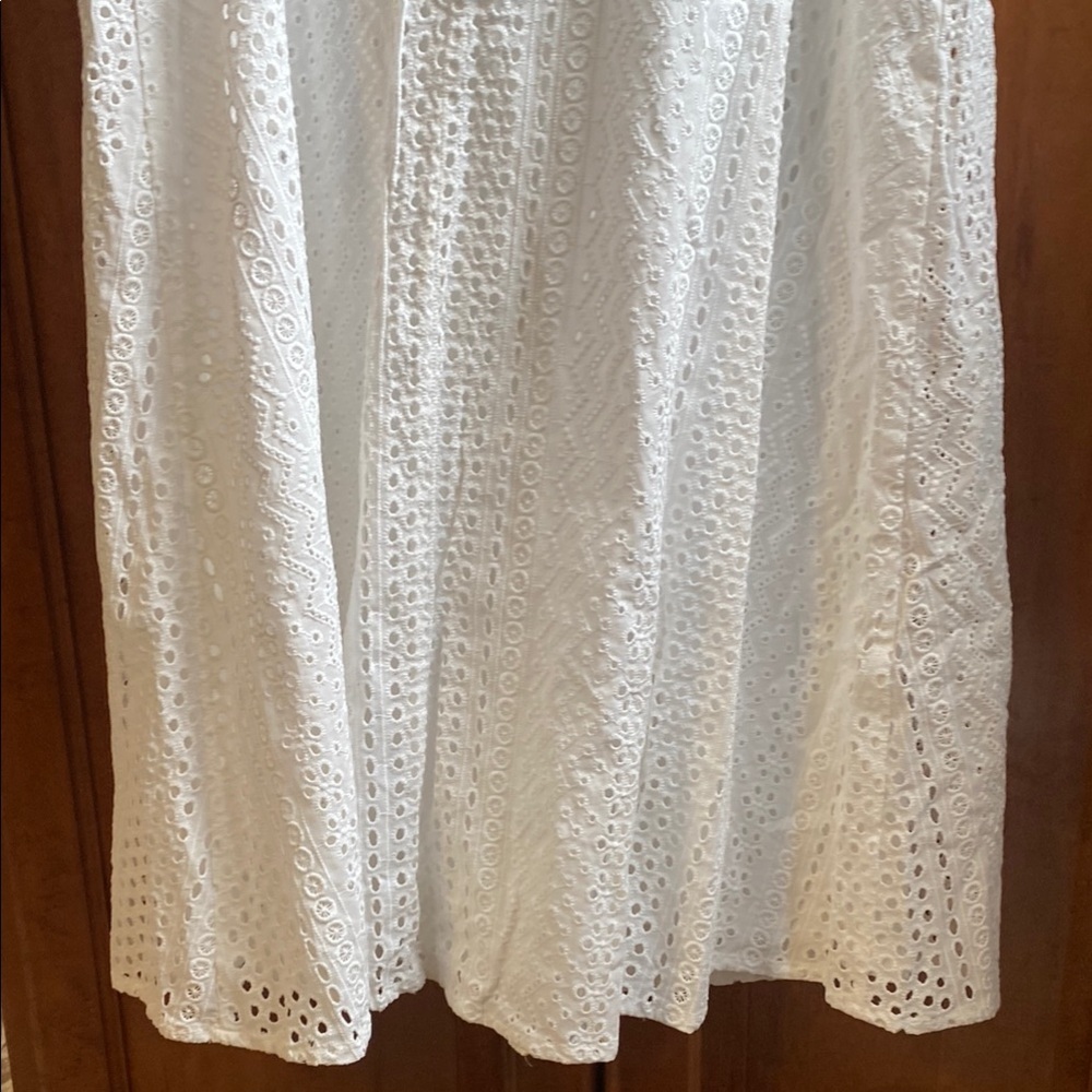 Lulu’s Chic White Eyelet Pattern Maxi Dress XL Summer Wedding Guest - Picture 9 of 14